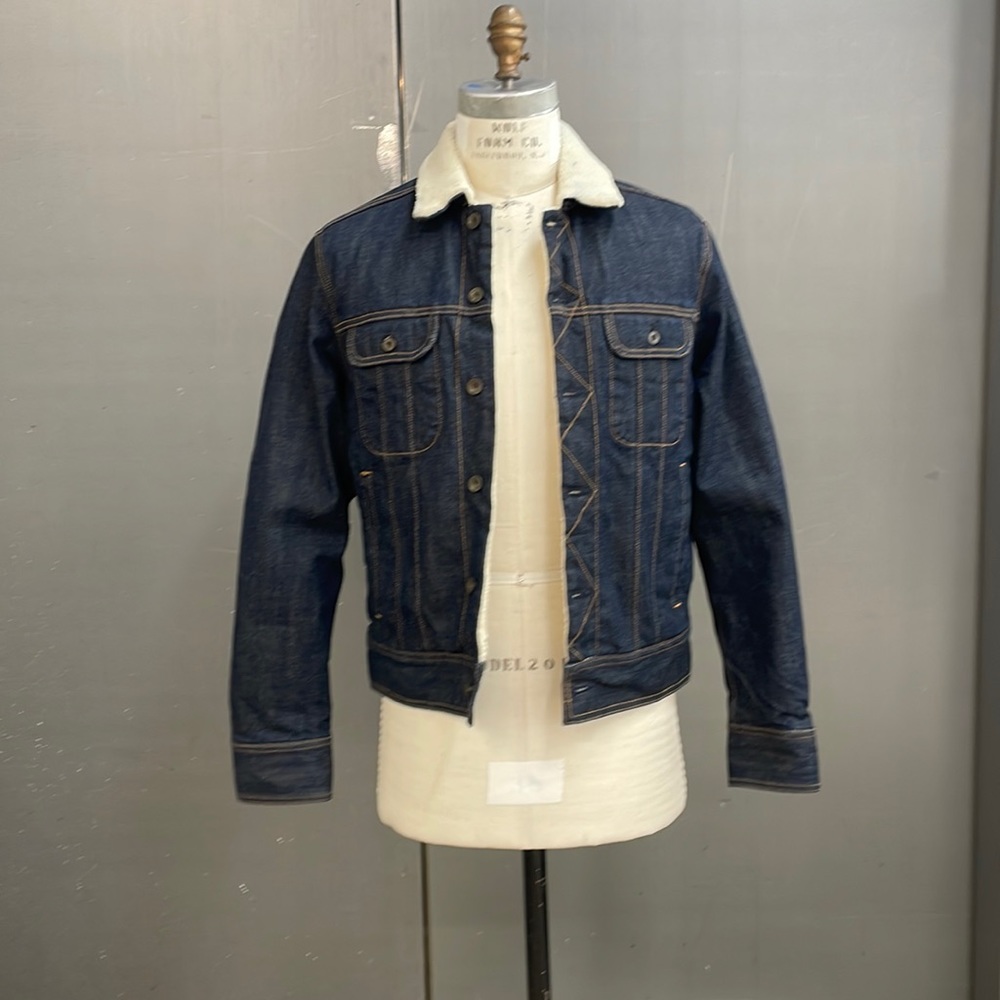 Rag and Bone, Men’s Jean/trucker Jacket, faux fleece lined. Medium